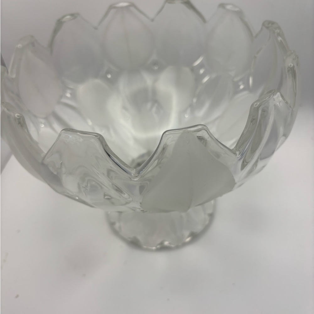 Vintage Crystal Elegant Clear Glass Decorative Bowl